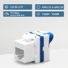 Embase Keystone courte RJ45 UTP Cat 6a FTP sans outil repérage coul