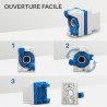 Embase Keystone courte RJ45 UTP Cat 6a FTP sans outil repérage coul