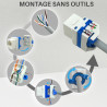 Embase Keystone courte RJ45 UTP Cat 6a FTP sans outil repérage coul