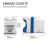 Embase Keystone courte RJ45 UTP Cat 6a FTP sans outil repérage coul
