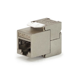 Embase Keystone courte RJ45 Blindée Cat 6a FTP sans outil repérage 