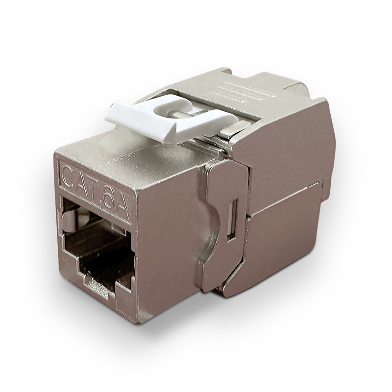 Embase Keystone RJ45 Blindée Cat 6a FTP sans outil repérage couleur