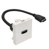 Plastron 45x45 HDMI F/F avec câble 0.20m
