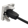 Plastron 45x45 HDMI F/F avec câble 0.20m