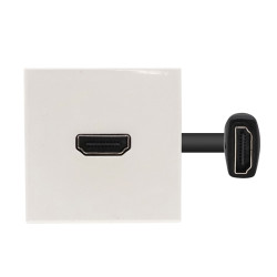 Plastron 45x45 HDMI F/F avec câble 0.20m