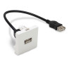 Plastron 45x45 USB F/F avec câble 0.20m