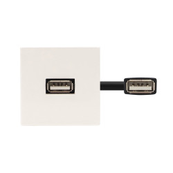 Plastron 45x45 USB F/F avec câble 0.20m
