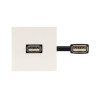 Plastron 45x45 USB F/F avec câble 0.20m