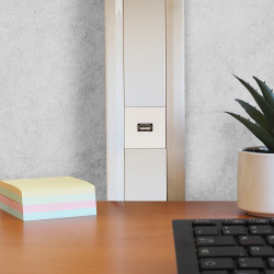 Plastron 45x45 USB F/F avec câble 0.20m