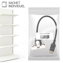 Plastron 45x45 USB F/F avec câble 0.20m
