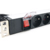 Multiprise rackable 19 pouces 8 prises avec interupteur fix orientabl