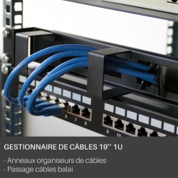 Passe balai décaissé avec anneaux 19  noir 1 U