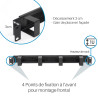 Passe balai décaissé avec anneaux 19  noir 1 U