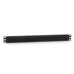 Passe câbles avec balai 19'' noir 1U pour armoire réseau 19''