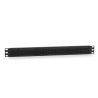 Passe câbles avec balai 19'' noir 1U pour armoire réseau 19''