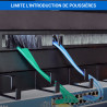 Passe câbles avec balai 19'' noir 1U pour armoire réseau 19''