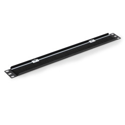 Passe câbles avec balai 19'' noir 1U pour armoire réseau 19''