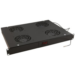 Plateau 4 ventilateurs avec thermostat pour armoire 19 
