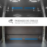 Coffret réseau 19'' 6U porte vitrée 600x450 noir monté
