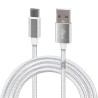 Cordon Nylon USB 3.1 type C / USB A mâle-mâle 2.00m Blanc S