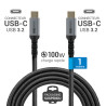 Cordon 100W 5A 20V Charge rapide USB 3.1 type C Mâle-Mâle 1.00m S