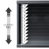 Coffret réseau 19'' 12U porte vitrée 600x450 noir monté