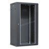 Coffret réseau 19'' 22U porte vitrée 600x450 noir démonté