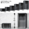 Coffret réseau 19'' 22U porte vitrée 600x450 noir démonté