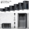 Coffret réseau 19'' 18U porte vitrée 600x600 noir monté