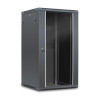 Coffret réseau 19'' 22U porte vitrée 600x600 noir démonté