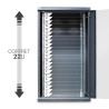 Coffret réseau 19'' 22U porte vitrée 600x600 noir monté