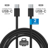 Cordon Nylon USB Type C Mâle-Mâle 60W 2.00m Noir S