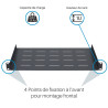 Plateau noir fixation avant 250mm 1U