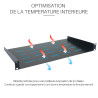 Plateau noir fixation avant 250mm 1U