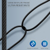 Cordon Nylon USB Type C Mâle-Mâle 60W 2.00m Noir S