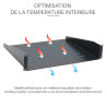Plateau noir fixation avant 400mm 2U