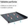 Plateau noir fixation avant 450mm 1U