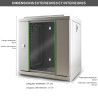 Coffret 10  monté  6U gris clair