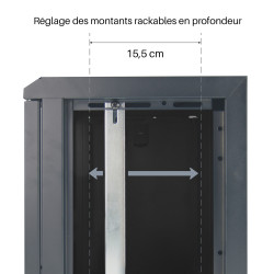 Coffret 10  monté 9U gris clair
