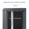Coffret 10  monté 9U gris clair