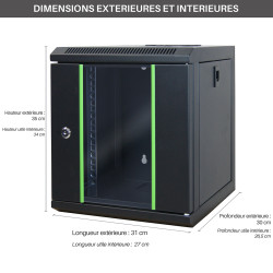 Coffret 10  monté 6U noir