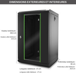 Coffret 10  monté 9U noir