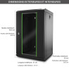 Coffret 10  monté 9U noir