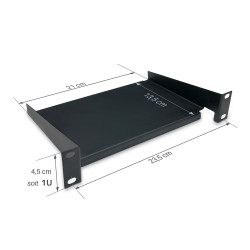 Etagère noir 2 points de fixation pour coffret 10'' Prof: 15.5cm