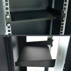 Etagère noir 2 points de fixation pour coffret 10'' Prof: 15.5cm