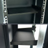 Etagère noir 2 points de fixation pour coffret 10'' Prof: 15.5cm