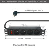 Bandeau 4 prises cordon 1.80m pour coffret 10  avec interupteur