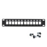 Panneau de brassage noir 10  1U vide 12 ports
