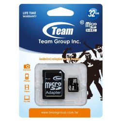 Carte mémoire microSDHC 32 Go class10 avec adaptateur Team Group