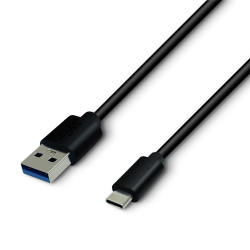 Cordon Moulé Type C USB 3.1 / USB 3.0 A mâle-mâle 1.00m Suspendu